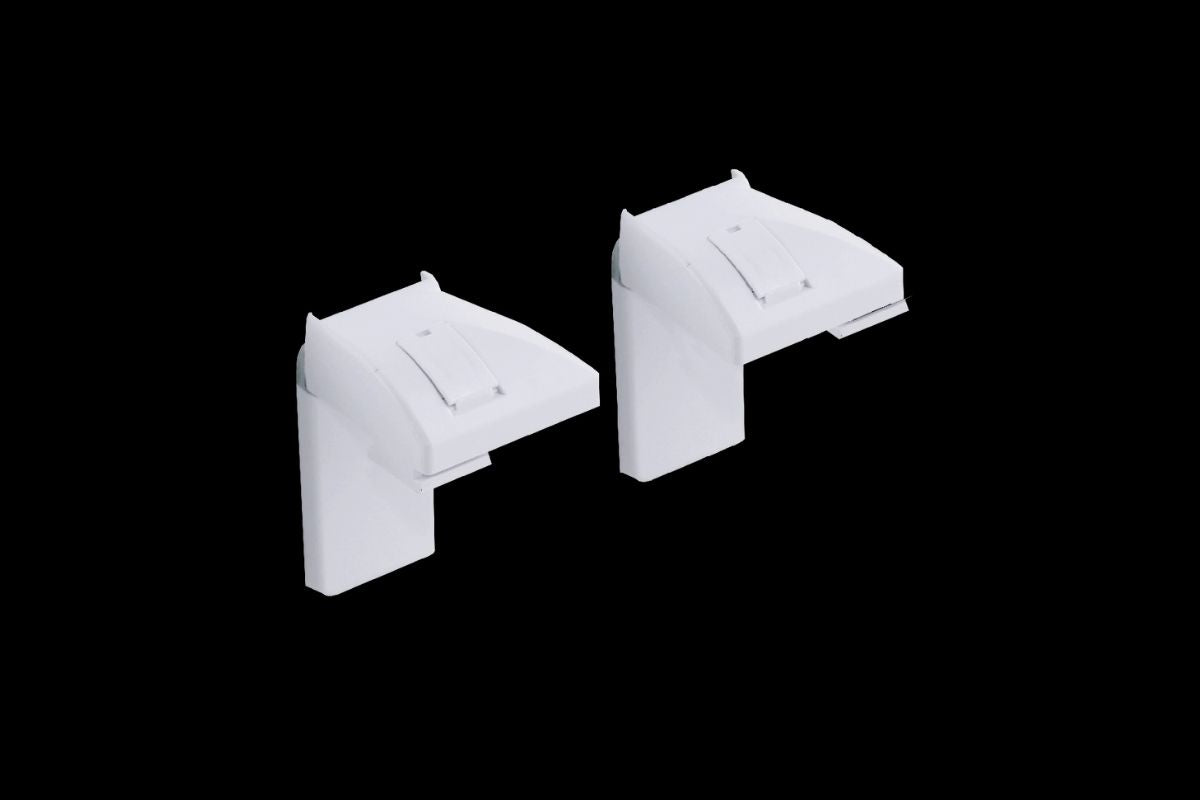 ELEVA Metallikiinnikepari PVC-pinnalla ja asennusjalalla vasen ja oikea 1038